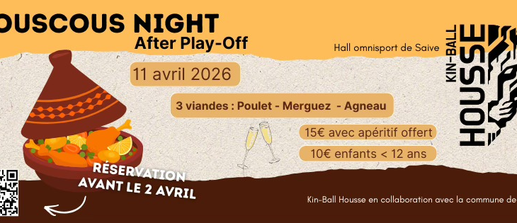 Réservation du souper du club du 11 avril après la journée de PO1 à Saive